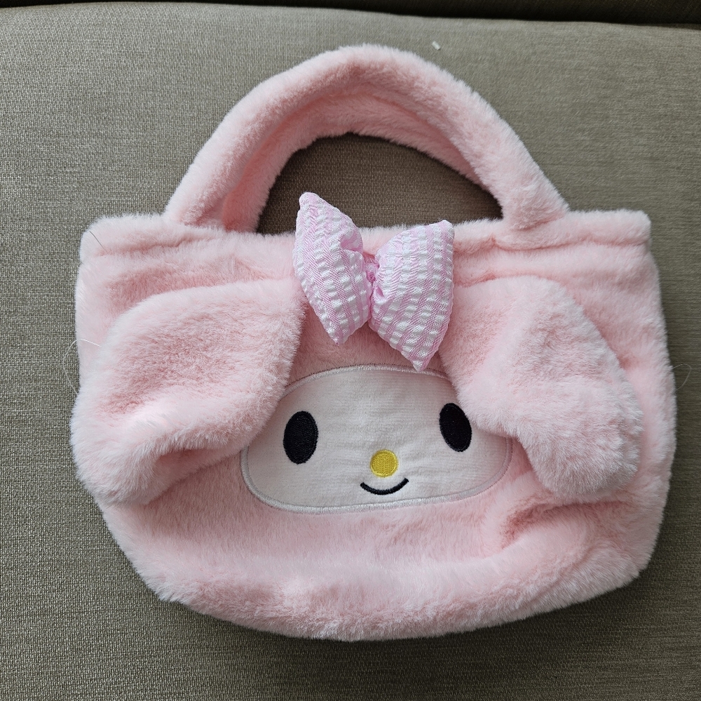Kawaii plush handbag pink cute bow